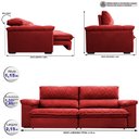 Ver imagem 2 de Sofá Retrátil e Reclinável 2,15m Molas Ensacadas Cama inBox Big Home com Bordado Velusoft