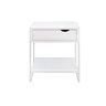 Mesa Cabeceira Branca Lateral Quarto Apoio Mdf Nicho Gaveta - 2