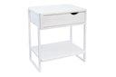 Ver imagem 4 de Mesa Cabeceira Branca Lateral Quarto Apoio Mdf Nicho Gaveta