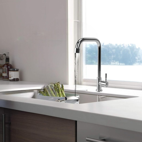 Torneira de Cozinha Gourmet Bancada Monocomando Metal Cromado Fc-136