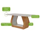 Ver imagem 6 de Conjunto Sala de Jantar Mesa Laini 160 Tampo Vidro Off White com 6 Cadeiras Laini - Lopas Amendoa Cl