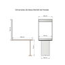 Mesa de Parede Retrátil Compacta Cozinha Apartamento Loft Branca - 9