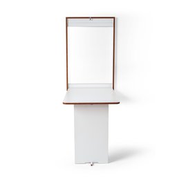 Mesa de Parede Retrátil Compacta Cozinha Apartamento Loft Branca - 2