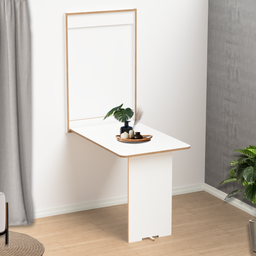 Mesa de Parede Retrátil Compacta Cozinha Apartamento Loft Branca - 7