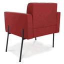 Ver imagem 6 de Poltrona Sala Decorativa Kit 2 Elisa Pé Aço Lateral Preto Veludo Marsala D03 - D’Rossi