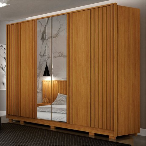 Guarda Roupa Casal c/Espelho 6 Portas Firenze - Arbo Design