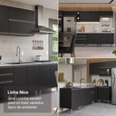 Ver imagem 5 de Balcão de Cozinha 40 Cm 1 Porta com Pés Preto Nice Madesa