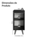 Ver imagem 2 de Balcão de Cozinha 40 Cm 1 Porta com Pés Preto Nice Madesa