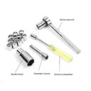 Ver imagem 4 de Kit 52 Peças Chaves Soquete Catraca Reversível 3/8 1/2 1/4 Maleta Ferramentas Profissional Roda