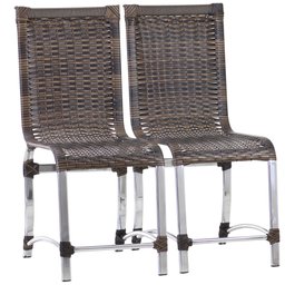 10 Cadeiras Haiti e Mesa de Jantar 240x100 em Alumínio - Trama Original - 2