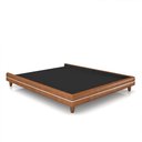 Ver imagem 1 de Cama Avulsa para Colchão King Torres Pés em Madeira Pu Caramelo G91 - Gran Belo