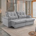 Ver imagem 2 de Sofá 3 Lugares Retrátil 230cm Pillow Top Reclinável Molas Ensacadas M-191