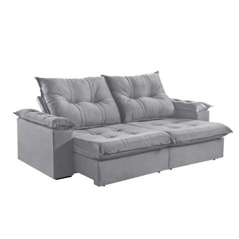 Sofá 3 Lugares Retrátil 230cm Pillow Top Reclinável Molas Ensacadas M-191