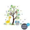 adesivos quarto bebe Infantil Árvore Girafa Zoo Arp01 - 2