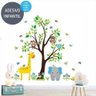 adesivos quarto bebe Infantil Árvore Girafa Zoo Arp01 - 1