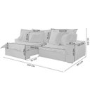 Ver imagem 3 de Sofá Retrátil e Reclinável 3 Lugares 250cm Linho Zeus Yescasa