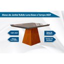 Ver imagem 2 de Mesa para Cozinha Luna + Tampo Madeirado Reto 120x80cm Imbuia/off White - Rufato