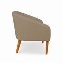 Ver imagem 6 de Poltrona Sala Decorativa Kit 2 Stella Pé Madeira Trapézio Castanho Suede D03 - D’Rossi