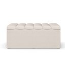 Ver imagem 6 de Calçadeira Recamier Baú Para Cama Box Solteiro Dália 100x50 Cm W01 Linho Cru - Lyam Decor