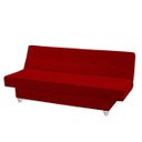 Ver imagem 1 de Sofá Cama Xangai 3 Lugares Veludo Reclinável 3 Estágios - Meu Estofado:vermelho Simonetto