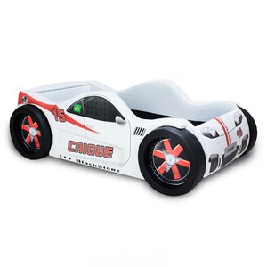 Mini Cama Balla com Rodas Embutidas - Cor Branca