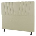 Ver imagem 1 de Cabeceira Cama Box Casal Queen Size Dublin 160cm Sintético Bege - Desk Design