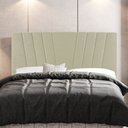 Ver imagem 2 de Cabeceira Cama Box Casal Queen Size Dublin 160cm Sintético Bege - Desk Design