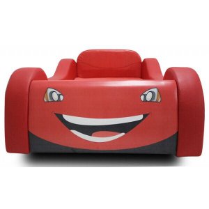 Mini Cama Estofada - Baby Flash Cama Carro - Cor Vermelha
