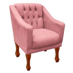 Jogo de Sofá Namoradeira + 02 Poltronas para Escritorio Recepção Grecia - Suede Rose - 6