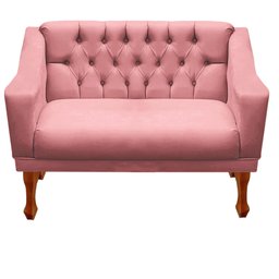 Jogo de Sofá Namoradeira + 02 Poltronas para Escritorio Recepção Grecia - Suede Rose - 3