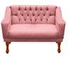 Jogo de Sofá Namoradeira + 02 Poltronas para Escritorio Recepção Grecia - Suede Rose - 3