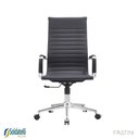 Ver imagem 3 de Cadeira Office Giratória Manhattan Presidente PU Braços Fixos - Fratini