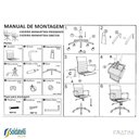Ver imagem 7 de Cadeira Office Giratória Manhattan Presidente PU Braços Fixos - Fratini