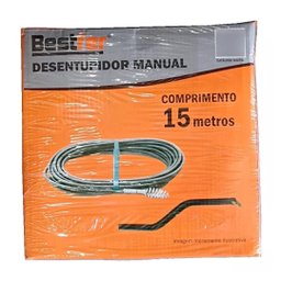 Desentupidor Manual 15m Mola Aço Manual Ralo Pia Cano Calha - 6