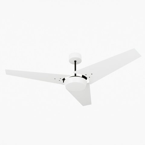 Ventilador de Teto Natuvent Callis No Light 3 Pás Madeira Branco 127v
