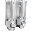 Ver imagem 4 de Dispenser Duplo Higienico Alcool Gel Sabonete Liquido Shampoo Loja Comercio Hotel Shopping Banheiro