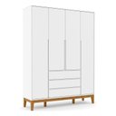 Ver imagem 6 de Quarto de Bebê Nature Clean 4 Portas com Berço Unique Branco Soft Eco Wood e Colchão Gazin – Matic