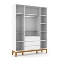 Ver imagem 7 de Quarto de Bebê Nature Clean 4 Portas com Berço Unique Branco Soft Eco Wood e Colchão Gazin – Matic