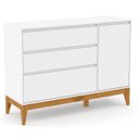 Ver imagem 4 de Quarto de Bebê Nature Clean 4 Portas com Berço Unique Branco Soft Eco Wood e Colchão Gazin – Matic