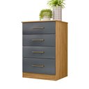 Ver imagem 6 de Cômoda Ms913 61cm 4 Gavetas Linha Cômoda Freijó Cinza Moval