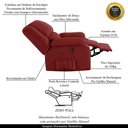 Ver imagem 2 de Poltrona do Papai Reclinável Sala de Cinema Barcelona Manual Veludo Vermelho