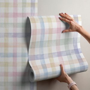 Papel de Parede Autocolante Xadrez Aquarela - 3 Metros