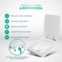 Ver imagem 3 de Assento Sanitário Poliester Square Biscuit (bege claro) para vaso Incepa
