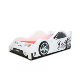 Cama Carro Solteiro Xr4 Estofada com Aerofólio Traseiro - Cor Branca - 4