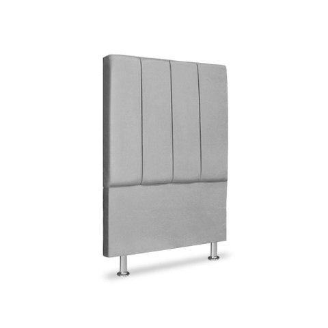 Cabeceira Estofada Cama Box Carla Linha Premium Cor:Cinza;Tamanho:Solteiro 90 cm