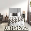 Ver imagem 5 de Cabeceira Estofada Cama Box Carla Linha Premium Cor:Cinza;Tamanho:Solteiro 90 cm