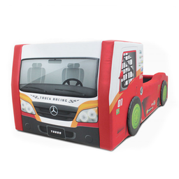 Cama Carro Truck Solteiro Estofada - Cor Vermelha - 4