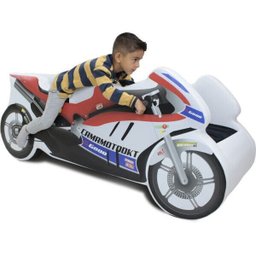 Mini Cama Moto Ninja Totalmente Estofada - Cor Branca - 4