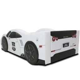 Mini Cama Policia Civil com Rodas Sobrepostas - Cor Branca - 2