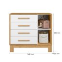 Ver imagem 3 de Cômoda Sapateira Q Encanto 1 Porta e 4 Gavetas Slim Mdp/mdf Qmovi